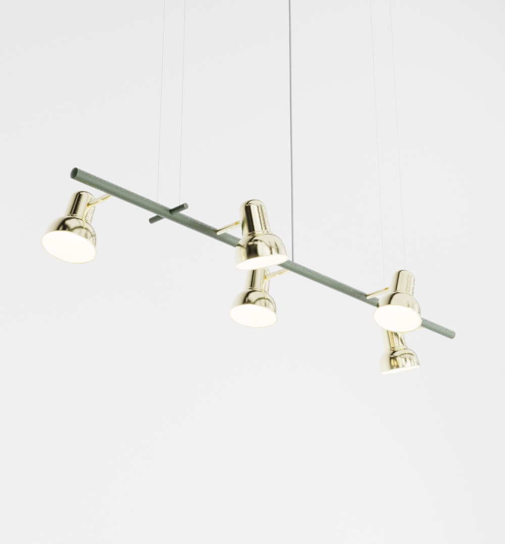 Lustre ESCRIBA 5 - Latão - Imagem 3