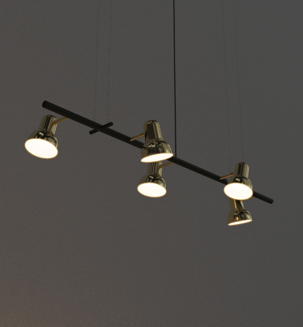 Lustre ESCRIBA 5 - Latão