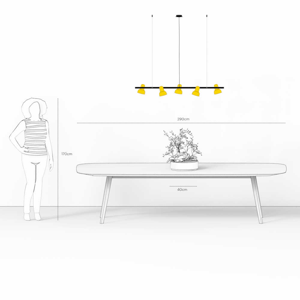 Lustre ESCRIBA 5 - Latão - Imagem 5