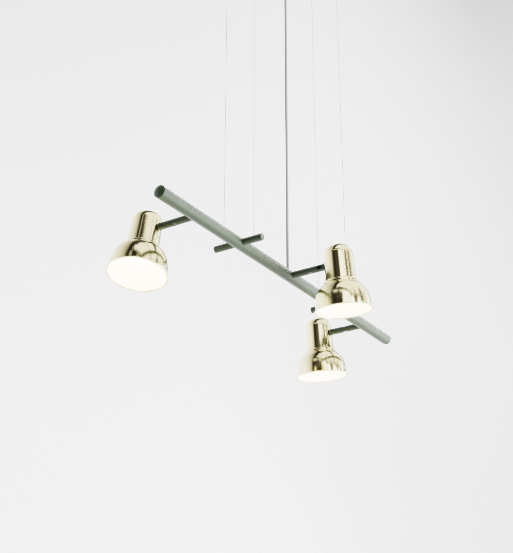Lustre ESCRIBA 3 - Latão - Imagem 2
