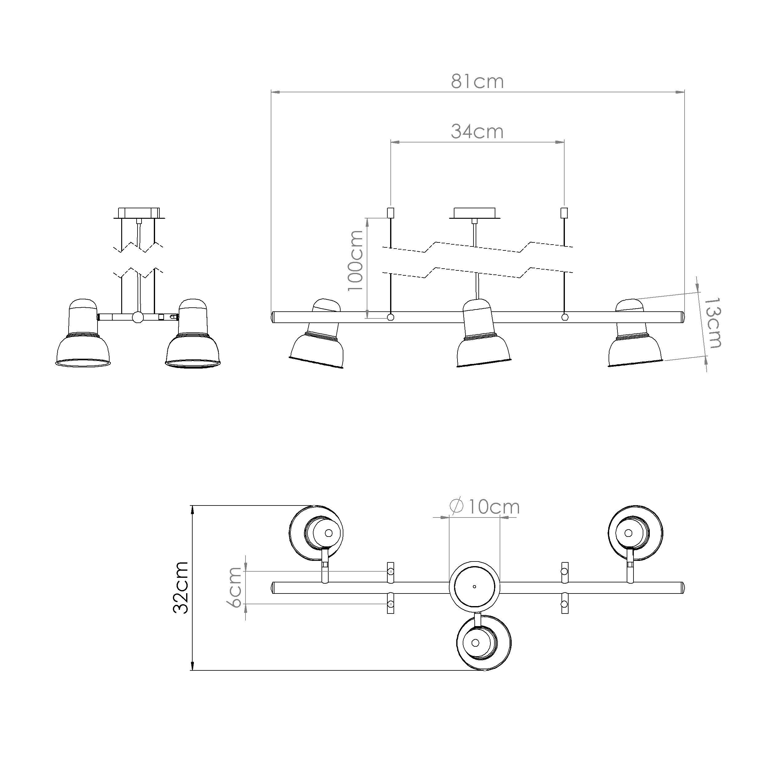 Lustre ESCRIBA 3 - Latão - Imagem 4