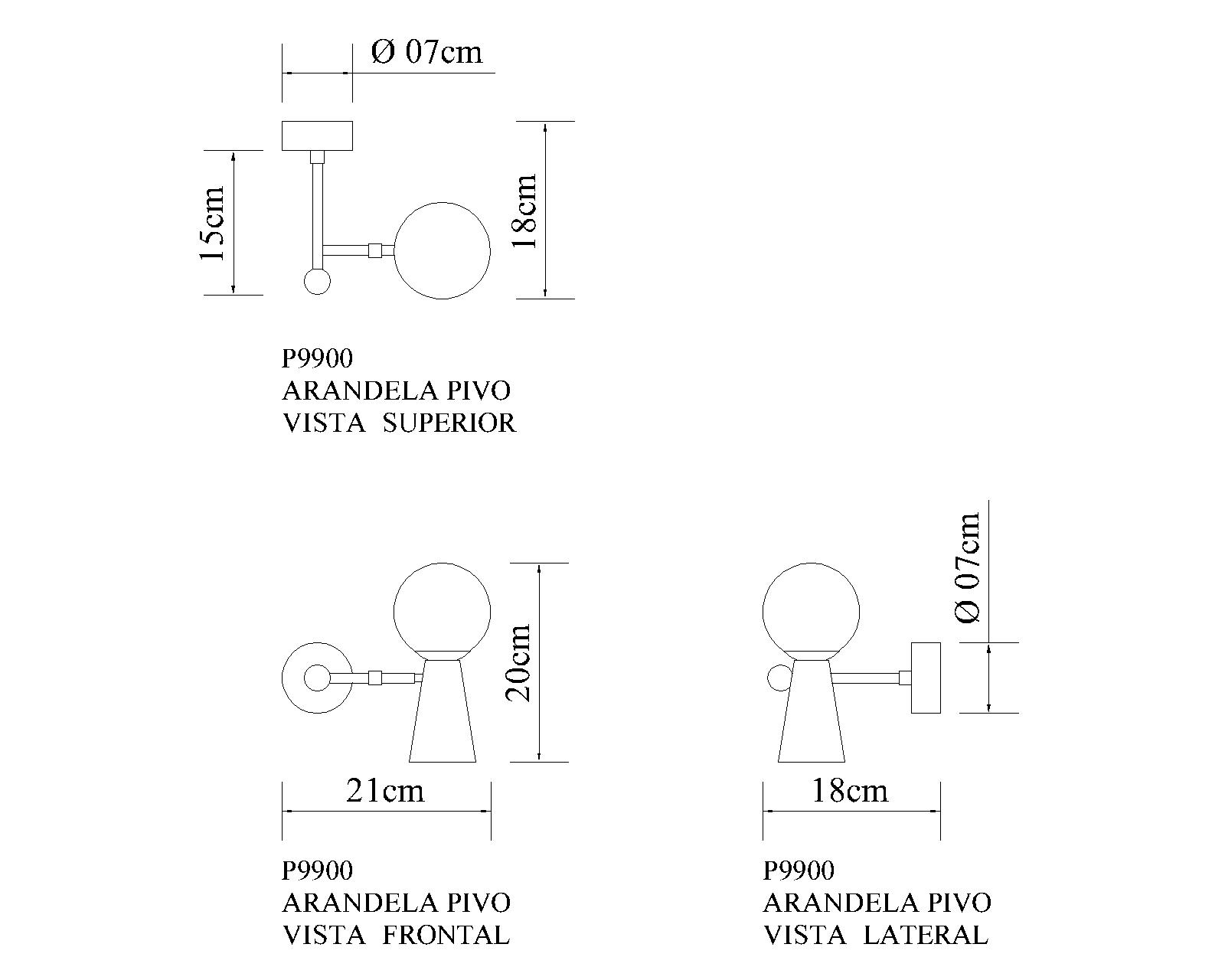 Arandela PIVÔ - Latão - Imagem 5