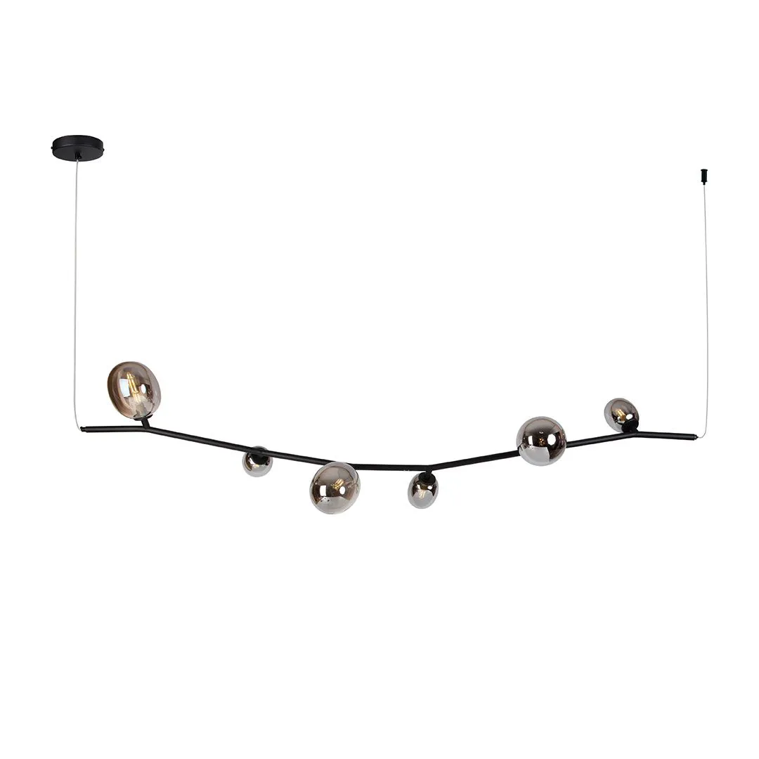 Pendente Olive Horizontal Preto com Fumê - Imagem 2